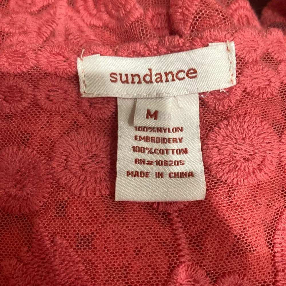 COPY - Sundance Coral Lace Embroidered Mesh Floral Tunic, Size Medium& XS - Picture 6 of 11